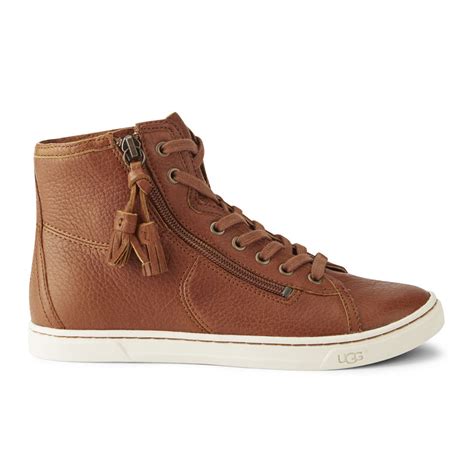 leather high top sneakers women's